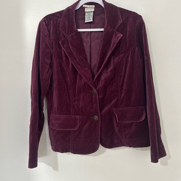 White Stag Rich Burgundy Velvet Blazer - Picture 1 of 9
